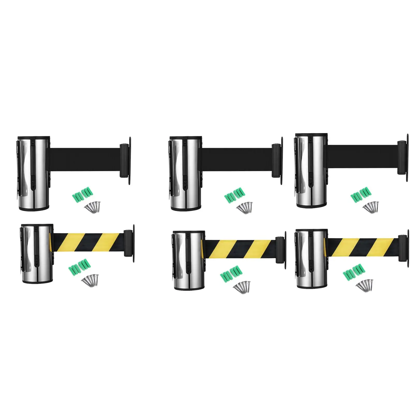 

Wall Mounted Retractable Belt Barrier Nylon Belt for Grocery Malls Airports