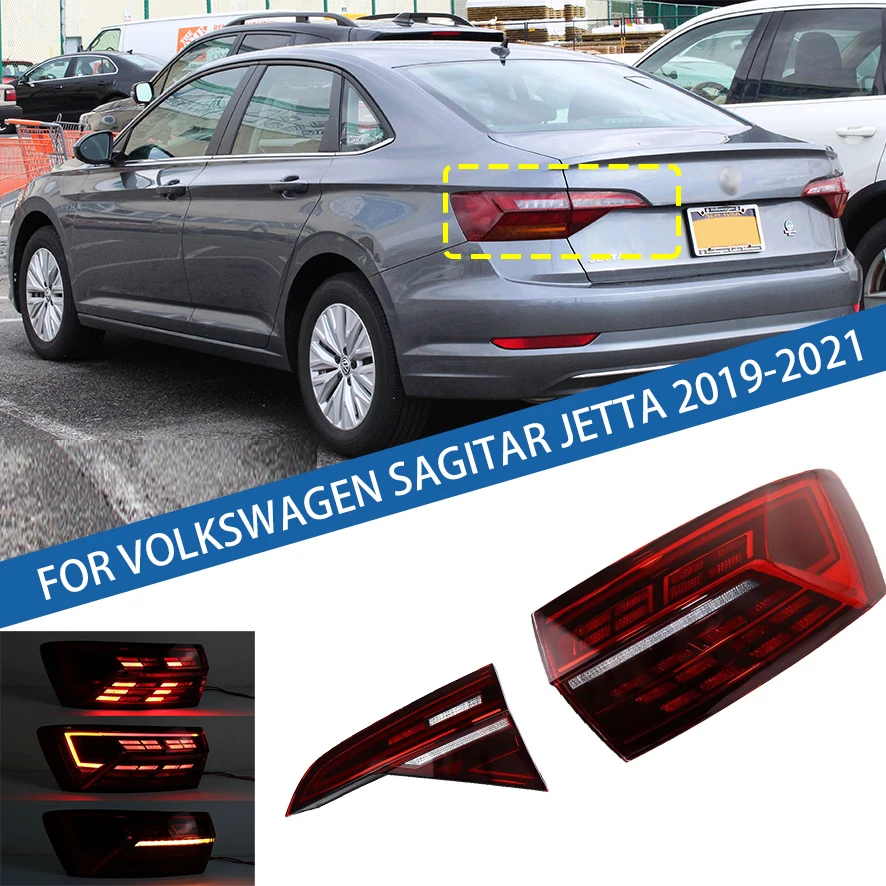 

Для Volkswagen VW Sagitar Jetta 2019 2020 2021, автомобильный задний фонарь, задний бампер, стоп-сигнал, указатель поворота, предупреждение