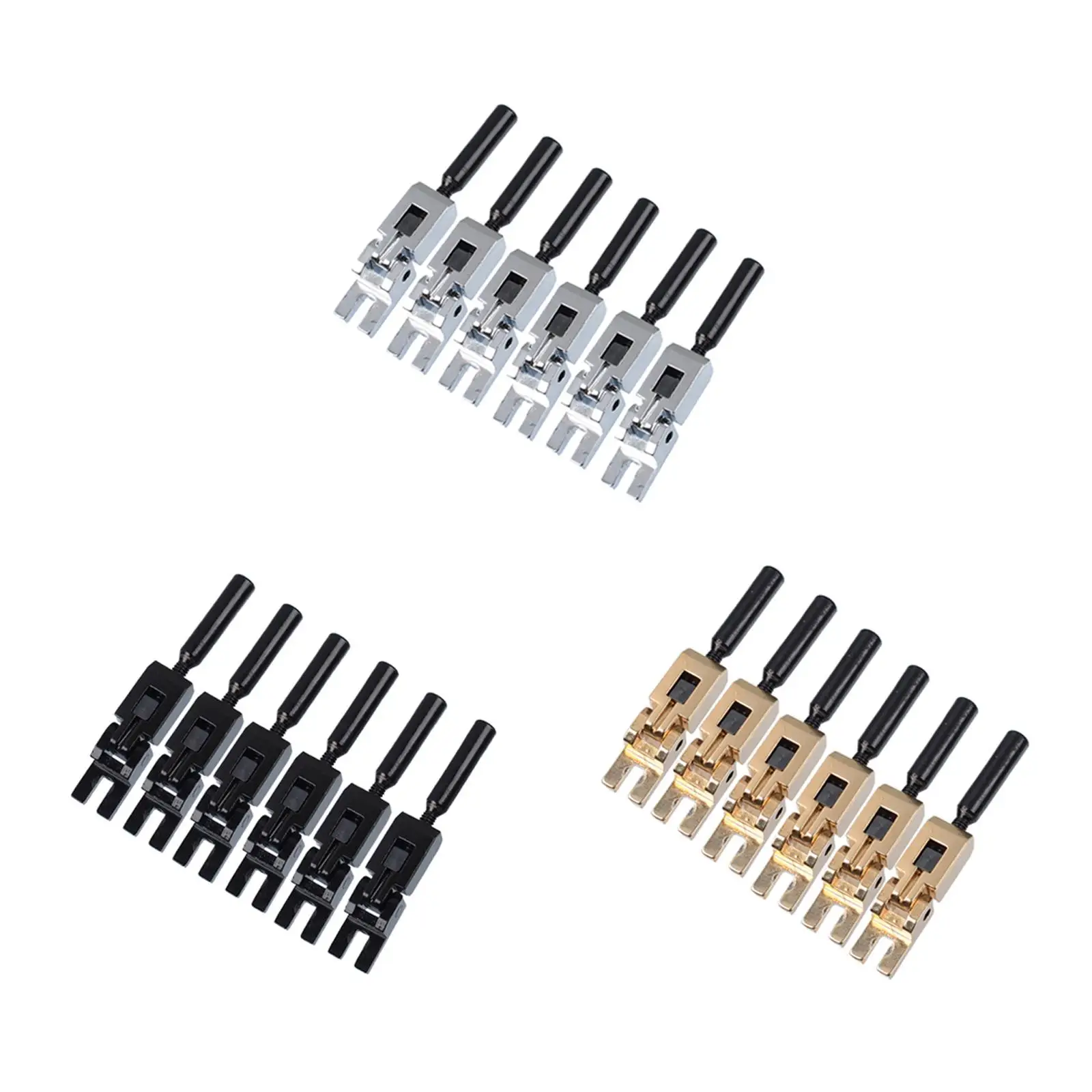 6 قطع مغلقة السروج قطع غيار الأدوات نظام قفل مزدوج ملحقات الغيتار الكهربائي المعادن الصلبة استبدال مباشرة #1