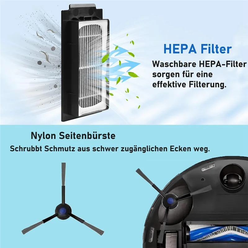

X16A 2025 НОВЫЙ набор аксессуаров для Ecovacs Deebot T50 PRO Omni/T50 Omni/T50 MAX PRO Omni, аксессуары для робота-пылесоса