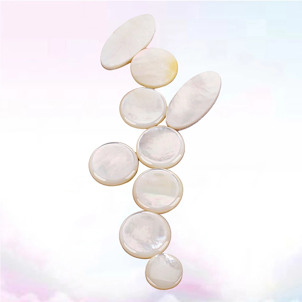 

9Pcs Shell Saxophone Key Button Set Suit Alto Tenor Soprano Saxophone Accessories Bright Glossy Shell Key Button