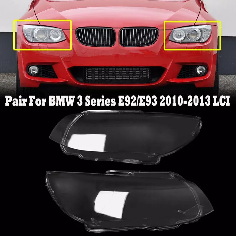 

Car Front Headlight Lens Cover For BMW E92 E93 LCI Facelifted Model 2010 2012 2013 Auto Shell Headlamp Lampshade Shell Cover