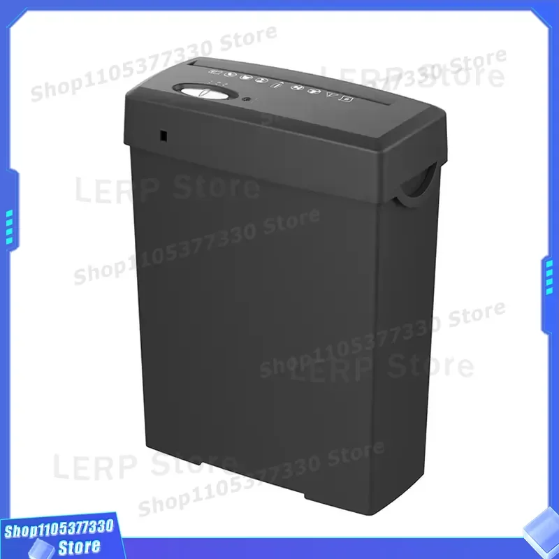High Quality 6 Sheets Horizontal Paper Shredder 10L Capacity Black Color Small Packaging Machine for Card and Paper 72db Low