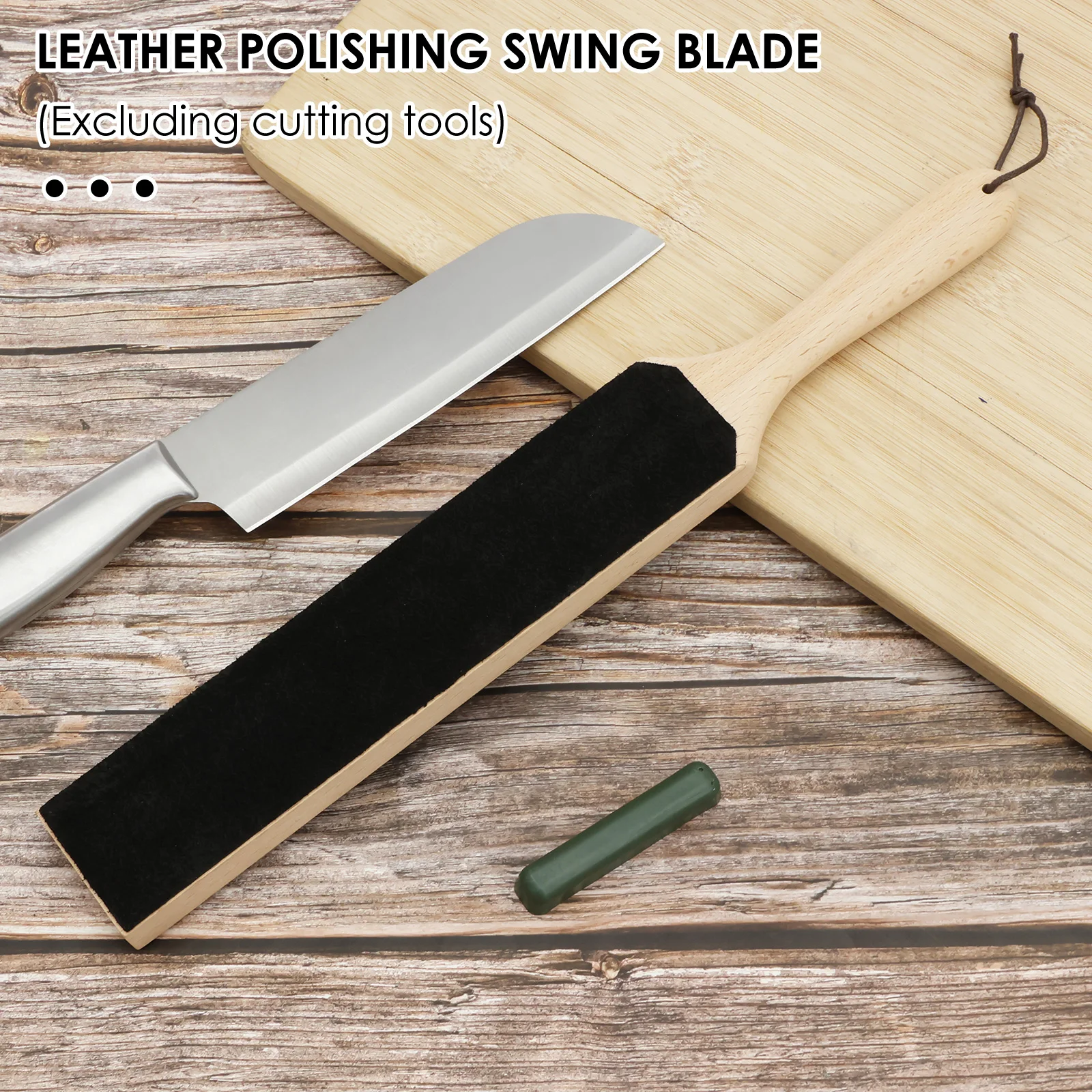 Double Side Leather Strop Leather Sharpening Strop for Razor Knives Double Sided Home Sharpening Tool and Polishing Board