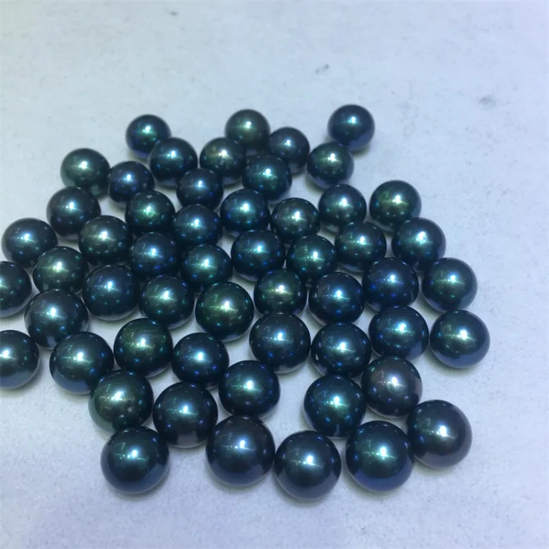 

1PCS Natural 10-11mm Peacock Green Loose Pearls, Elegant Earrings/Pendant/Rings