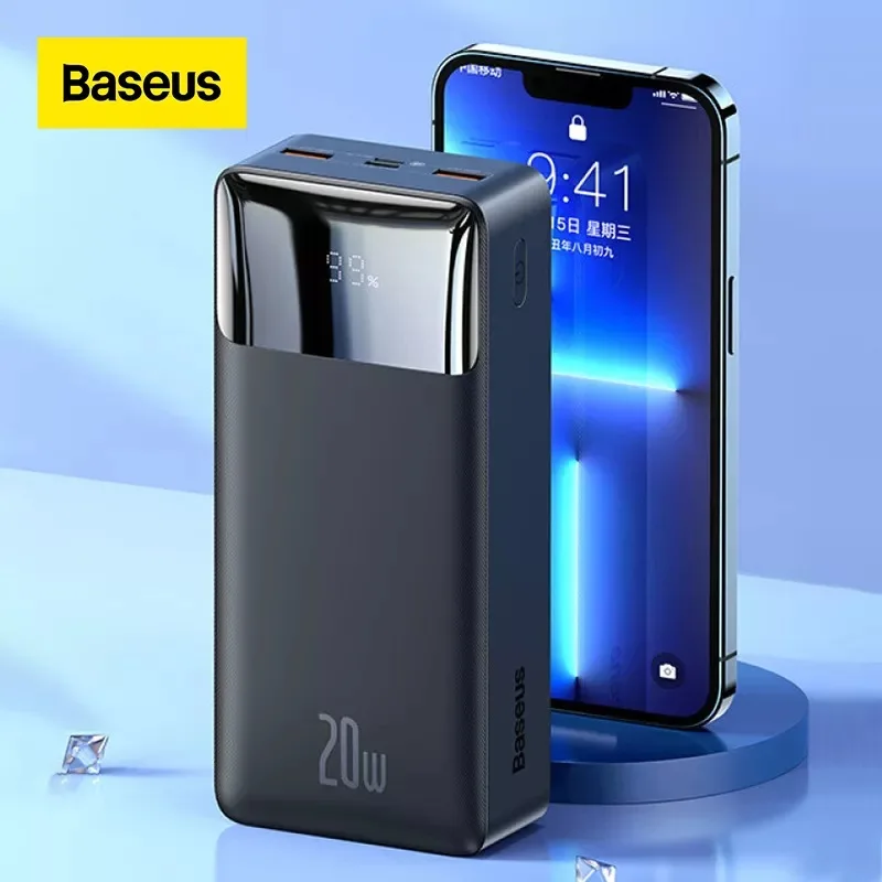 BASEUS Times Power Digital Display Mobile Power Supply Two-Way Fast Charging Multi-Port Power Bank ,000 32,000 MAh 20W