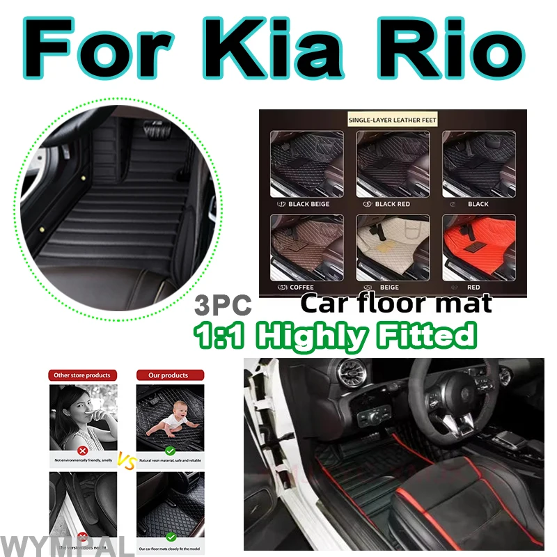 Luxury Anti-dirt Car Floor Mats For Kia Rio Pride Sephia Sport JB 2005~2010 Pads Car Carpet Non-slip Auto Rug Car Accessories