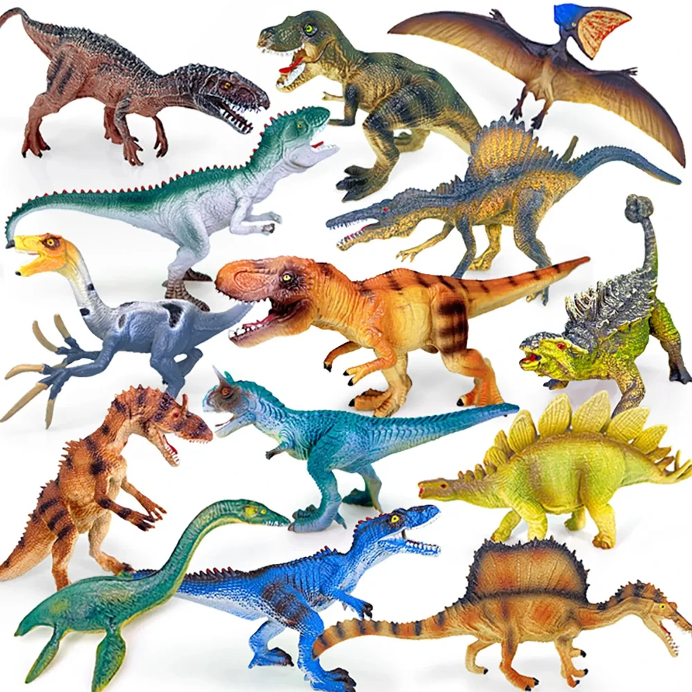 Simulation Animal Dinosaur Model Stegosaurus hadrosaur Tyrannosaurus Figures Cognitive Educational Puzzle Toys Christmas Gifts