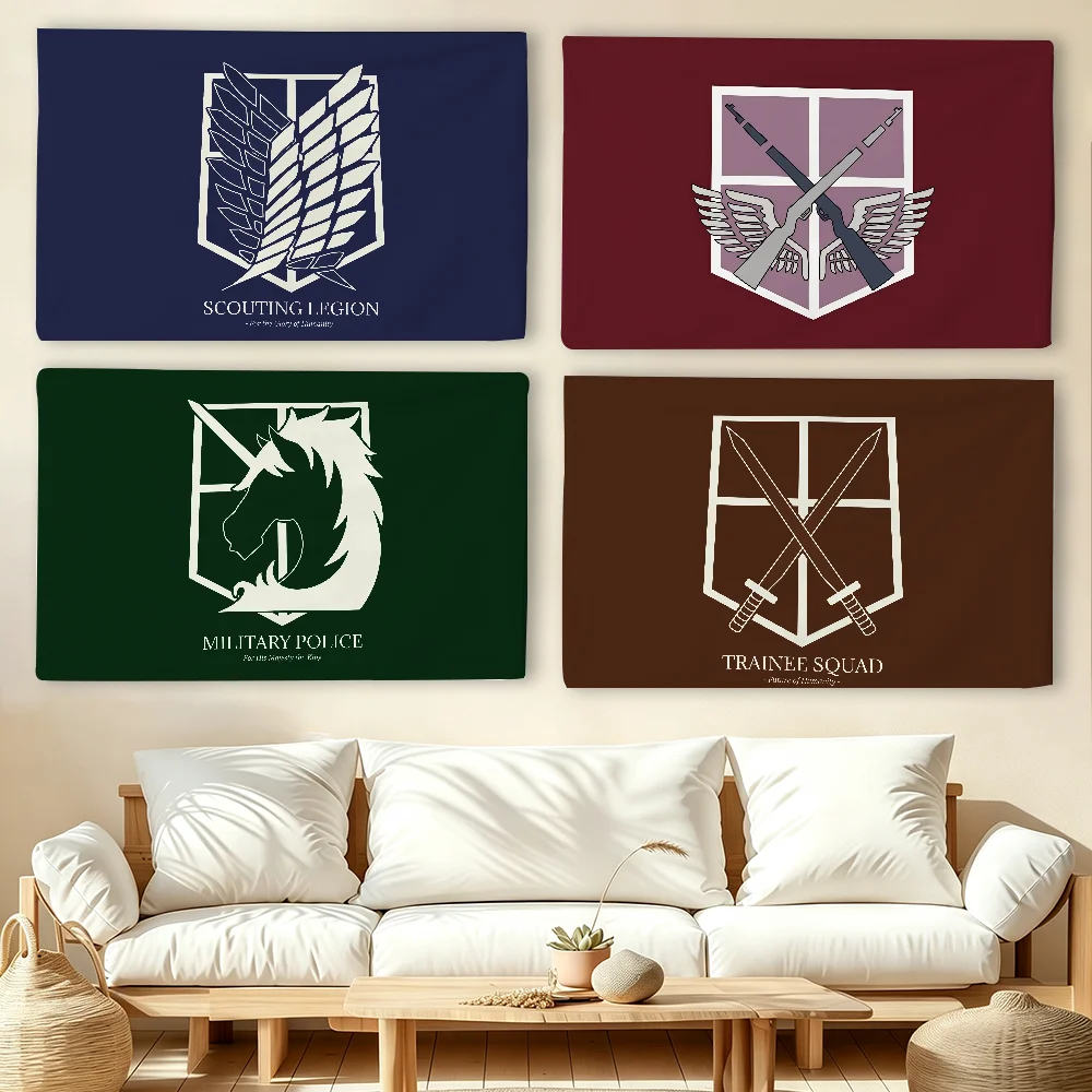 Anime A-Attack-S On Titan flag For Living Room Home Dorm Decor Wall Outdoor Camping Party Banner Gifts