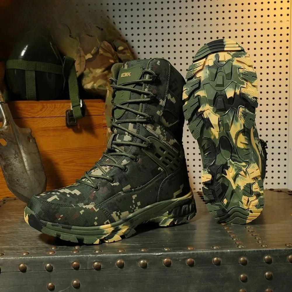 

2025 мужские камуфляжные тактические ботинки, непромокаемая рабочая защитная обувь для пустыни, альпинистская обувь, ботильоны, мужские уличные ботинки