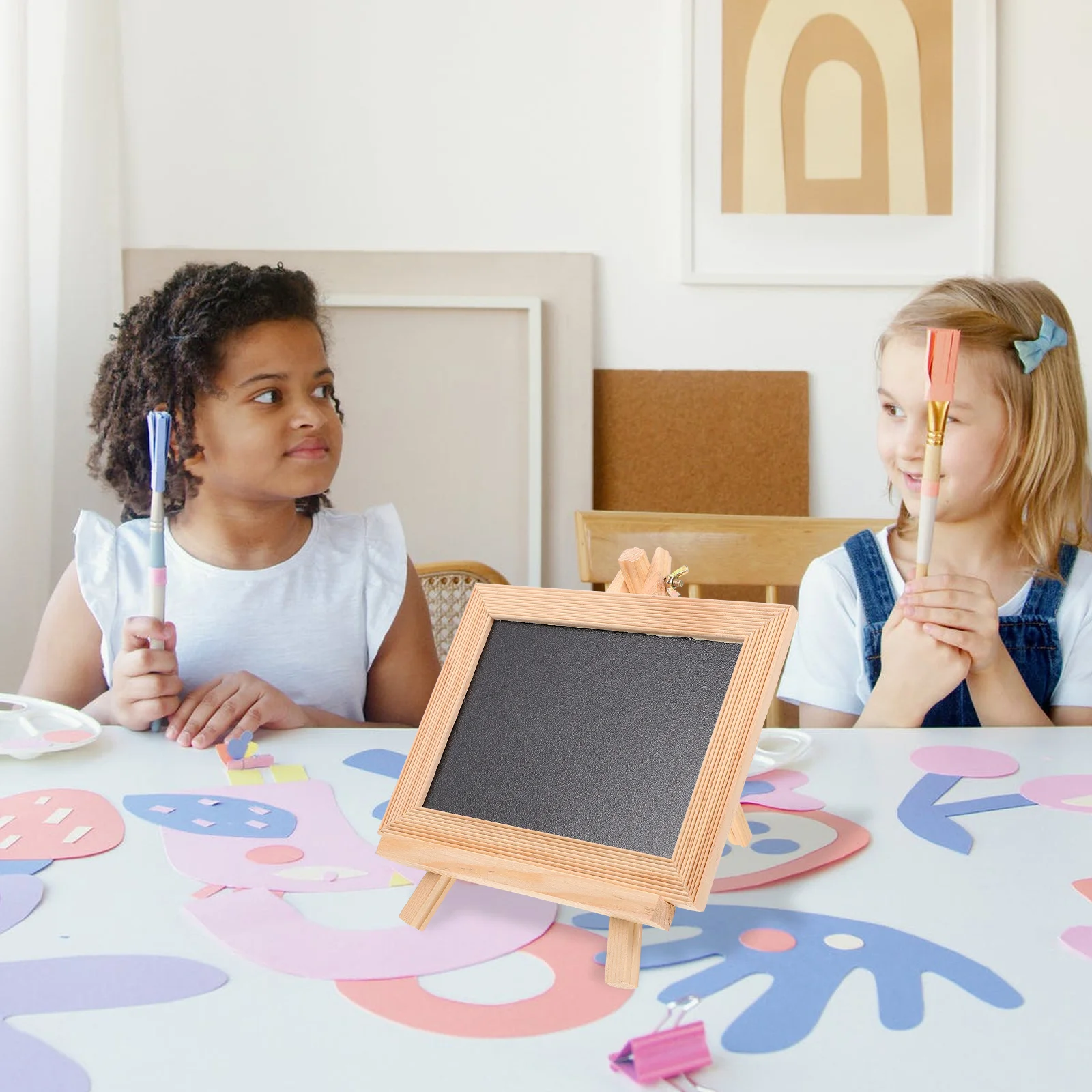 

1Set Multipurpose Small Blackboard Wooden Chalkboard Sturdy Child Calligraphy Painting Drawing Board Desktop Notice Writing