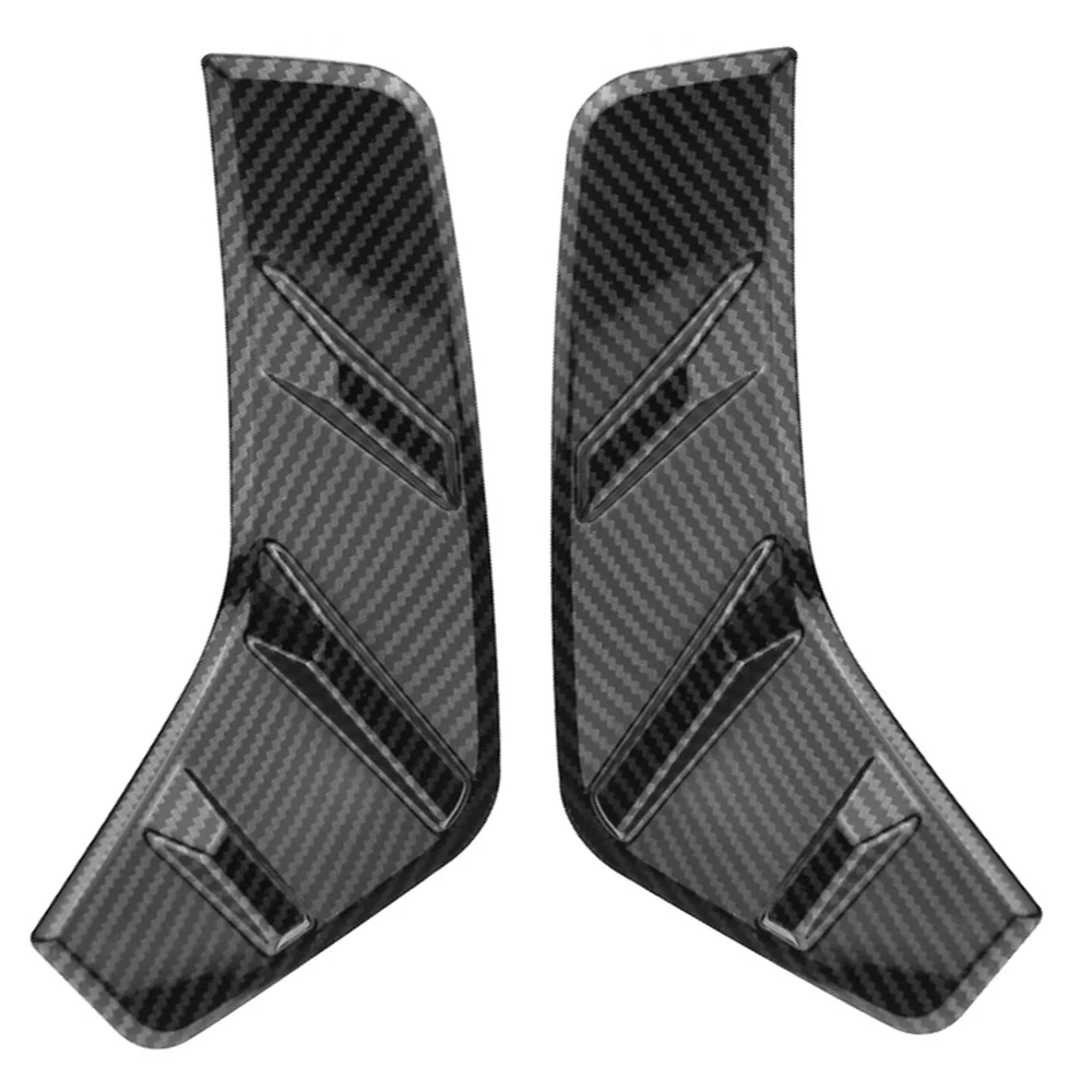 2x Rear Wind Spoiler Sticker Fog Light Eyebrow Cover Trim Carbon Fiber Grain for BYD Atto 3 Yuan Plus 2022-2023 Car Accessories