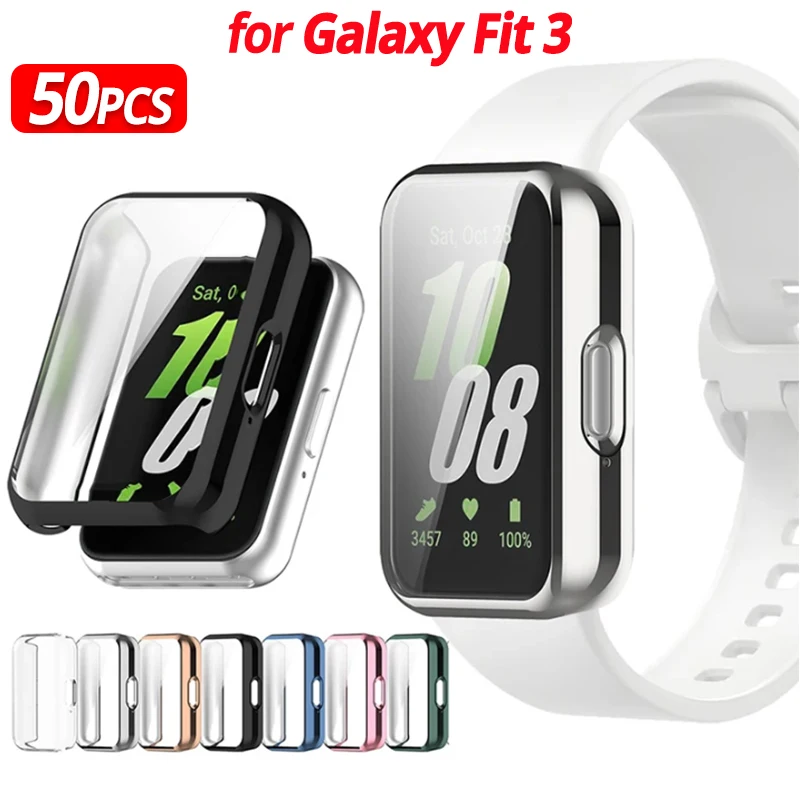 1 Pack TPU Case for Samsung Galaxy Fit 3 Cases Protective Silicone Bumper for Galaxy Fit3 SM-R390 Screen Protector Film Cover