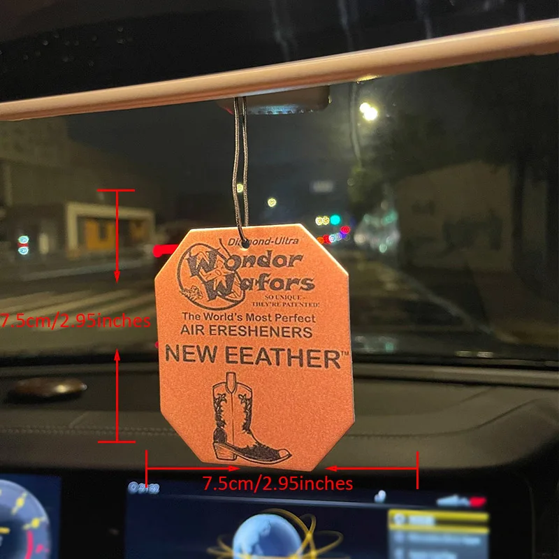 Kraft Paper Series Scents Hilton (Hotel Scent) Car Fragrance Tablets, Wardrobe Air Freshener, Perfume, Rearview Mirror Decoration, Car Interior Pendant, Natural Scent Air Purifier, Anime Cartoon Toilet Fragrance Sachet, Living Room Office Room Bedside Hanging Ornament