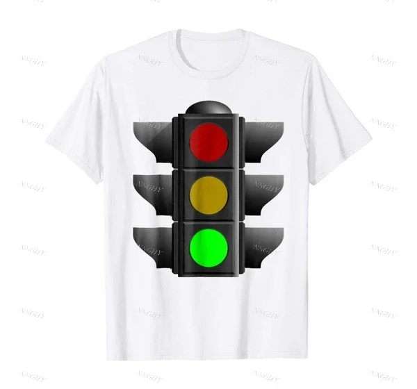 Green Traffic Light Signal Lover Stop Caution Go men T Shirt graphic t shirts vintage Cotton fashion men clothing Short Sleeve