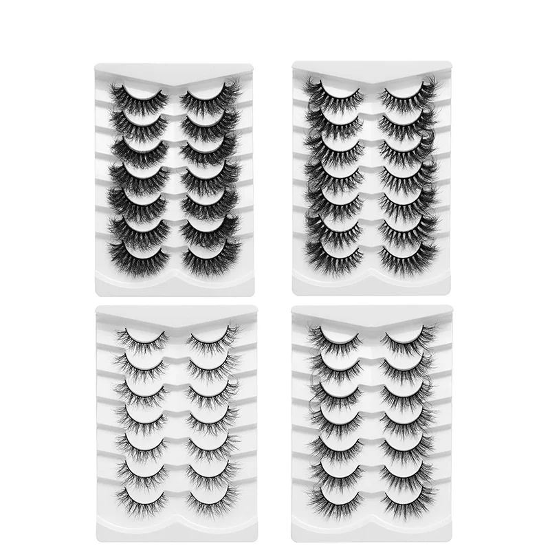 

7 Pairs Stable Supply Of Fake Eyelash Factory Fake Eyelashes DSD Series Short Style Fried Hair