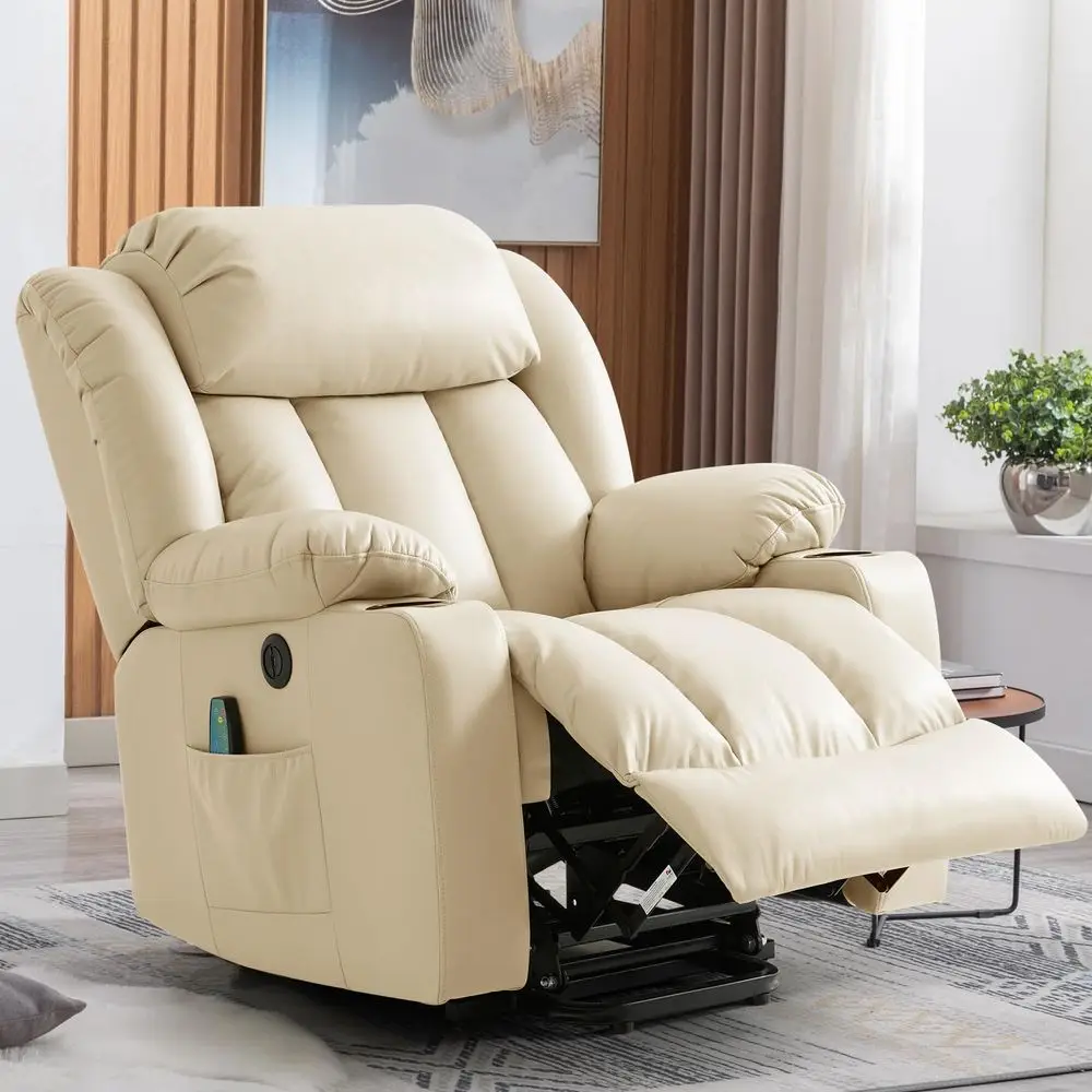 

Lift Recliner Chair for Elderly, Electric Recliner Chairs for Adults with Massage and Heat, Cup Holders, Remote Control, USB Po