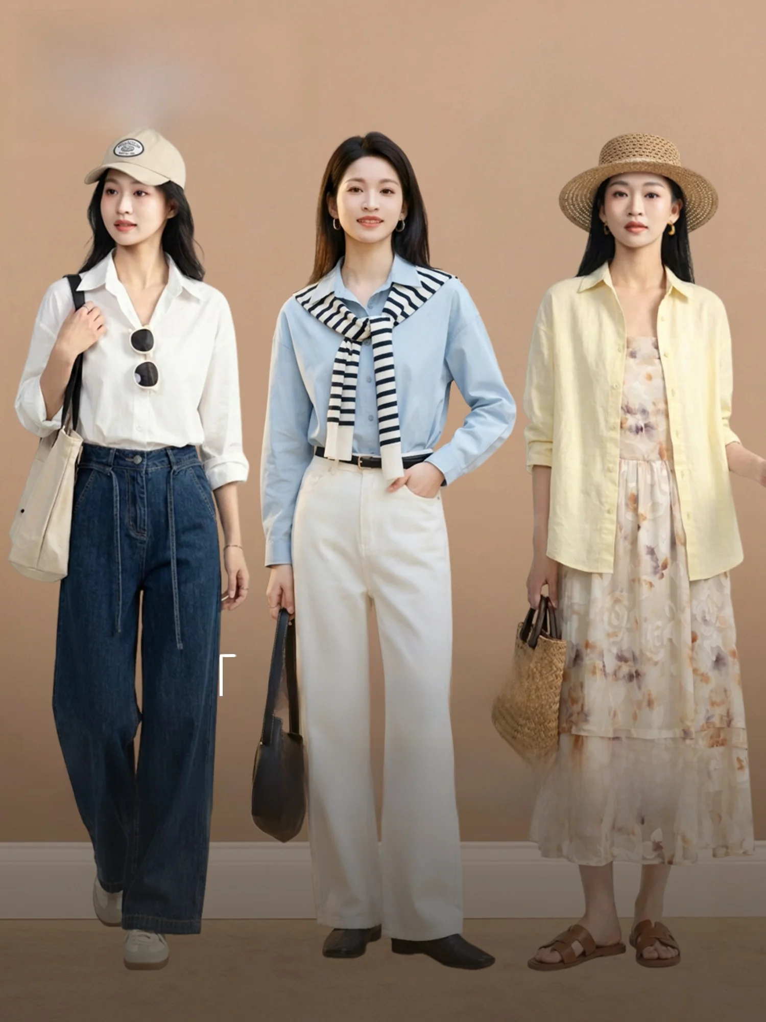 

Casual Cotton irt Women's Outerwear Versatile Cotton Long Sve Breathable Comfortable Fit All Seasons irt by Qi Liang Y...