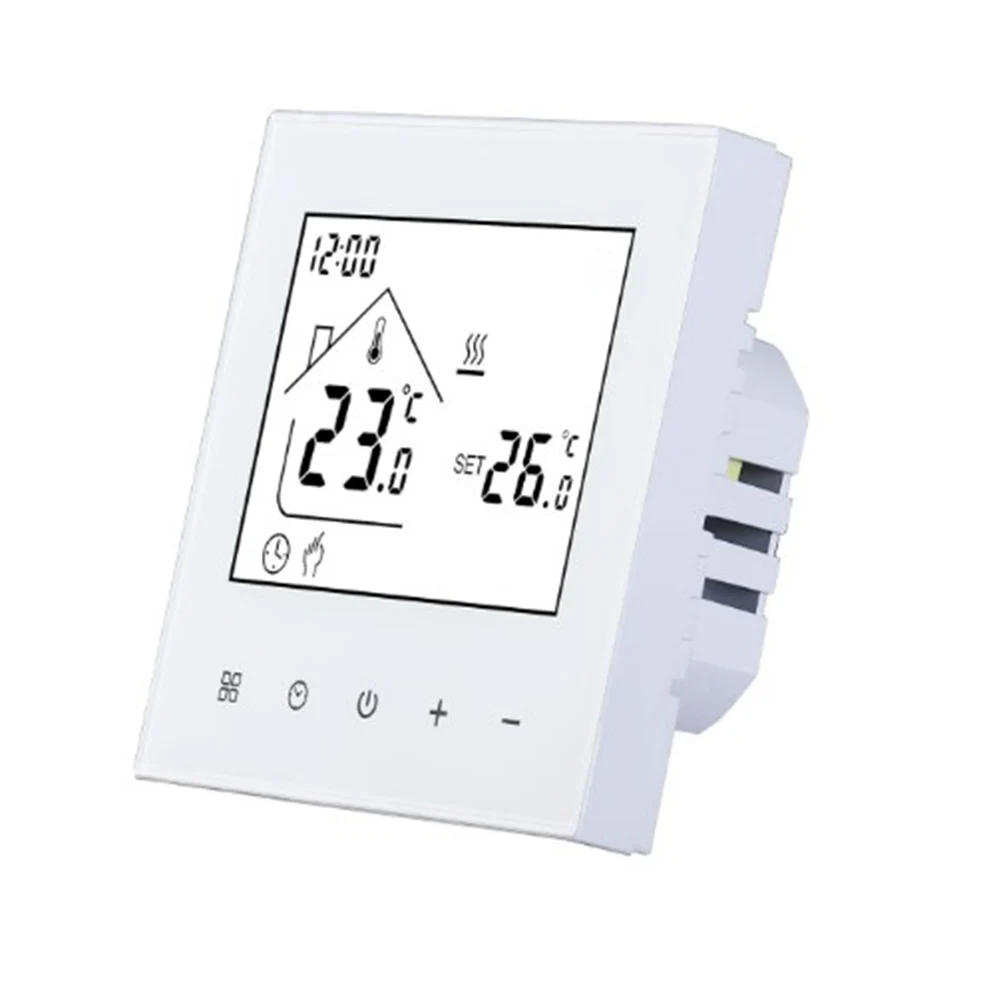 

86*86mm Electric Thermostat Child Lock Thermostat IP20 Protection Rating Intuitive Display Temperature Accuracy 0.5 C