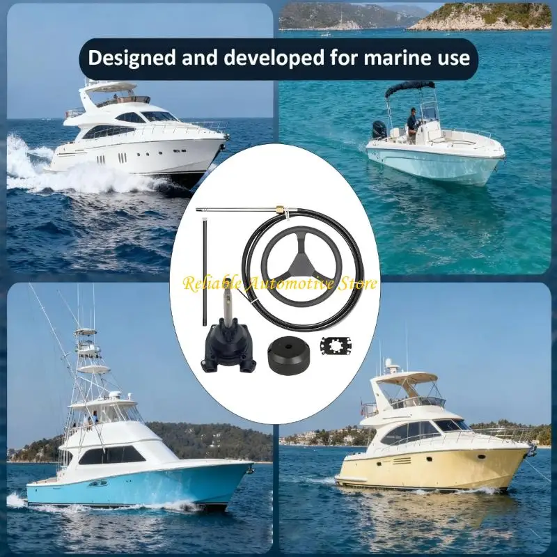 M68B Pack of 1 Permanent External Motor Steering Set Fan Structure 13FT Aluminum Mixture Marine Grade Building