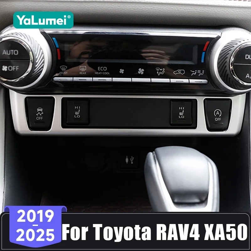 Für Toyota RAV4 XA50 Hybrid 2019 2020 2021 2022 2023 2024 2025 Auto Mittelkonsole Einstellblende Abdeckung Sitzheizungstastenverkleidung
