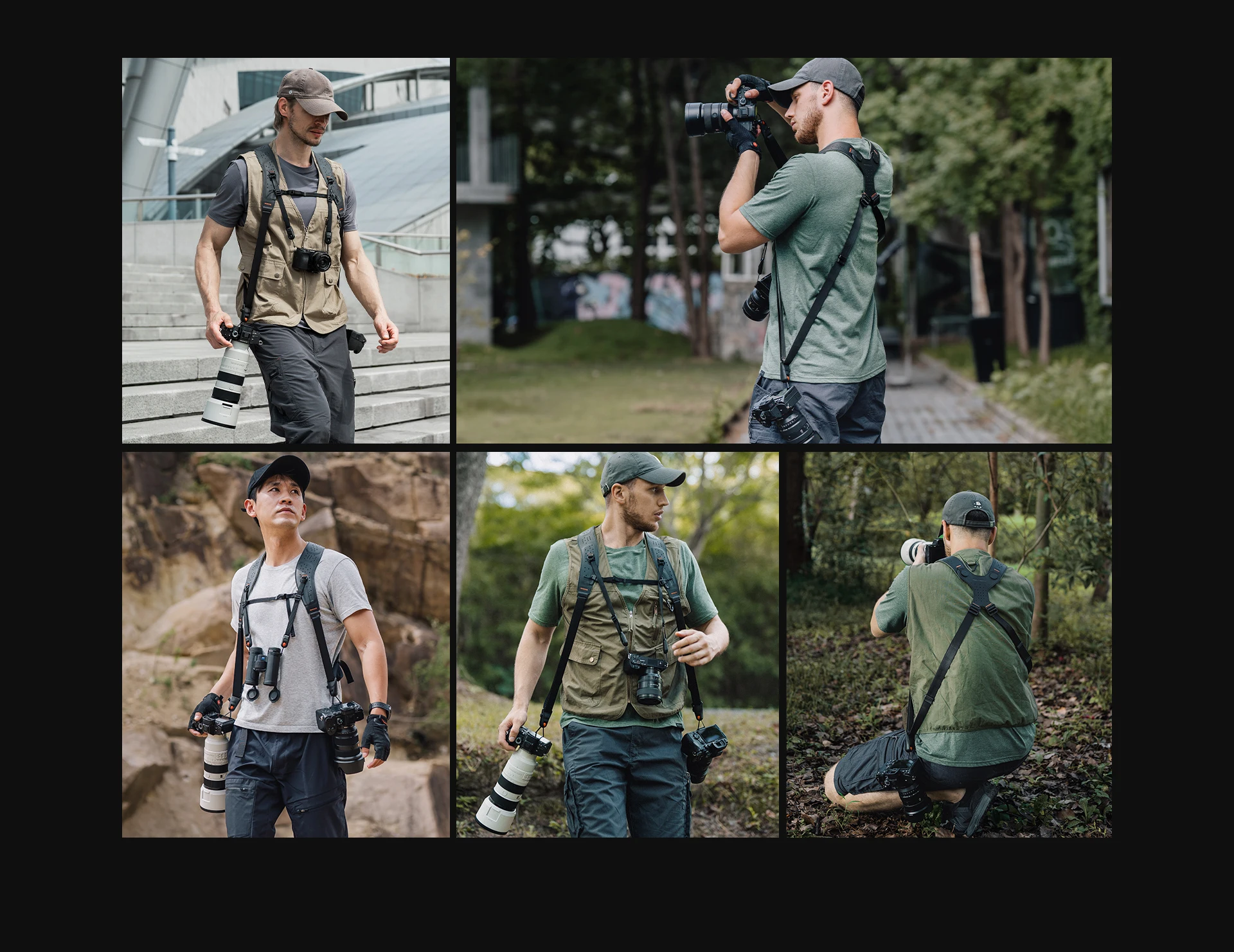 PGYTECH Kameragurt Master, Leder-Doppel-Schultergurt für 3 Kameras, verstellbarer Kameragurt für professionelle Fotografie – Detail 29