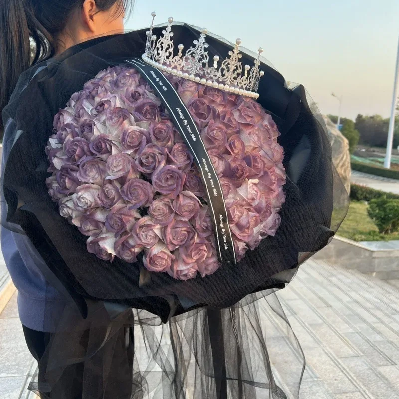 

Букет из 52 мыльных роз ручной работы, неувядающий – «Вечная любовь», подарок на День святого Валентина, День матери, выпускной, для девушки, парня