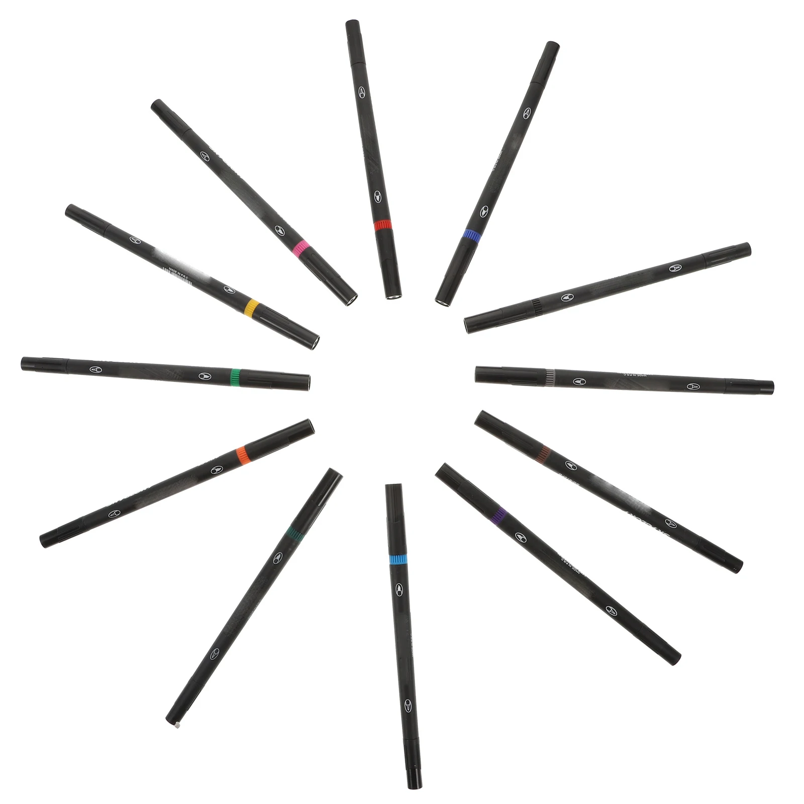 

12 Pcs Double Head Hook Pen Convenient Markers Creative Double-headed Pens Safe Drawing Portable Super Fine Child