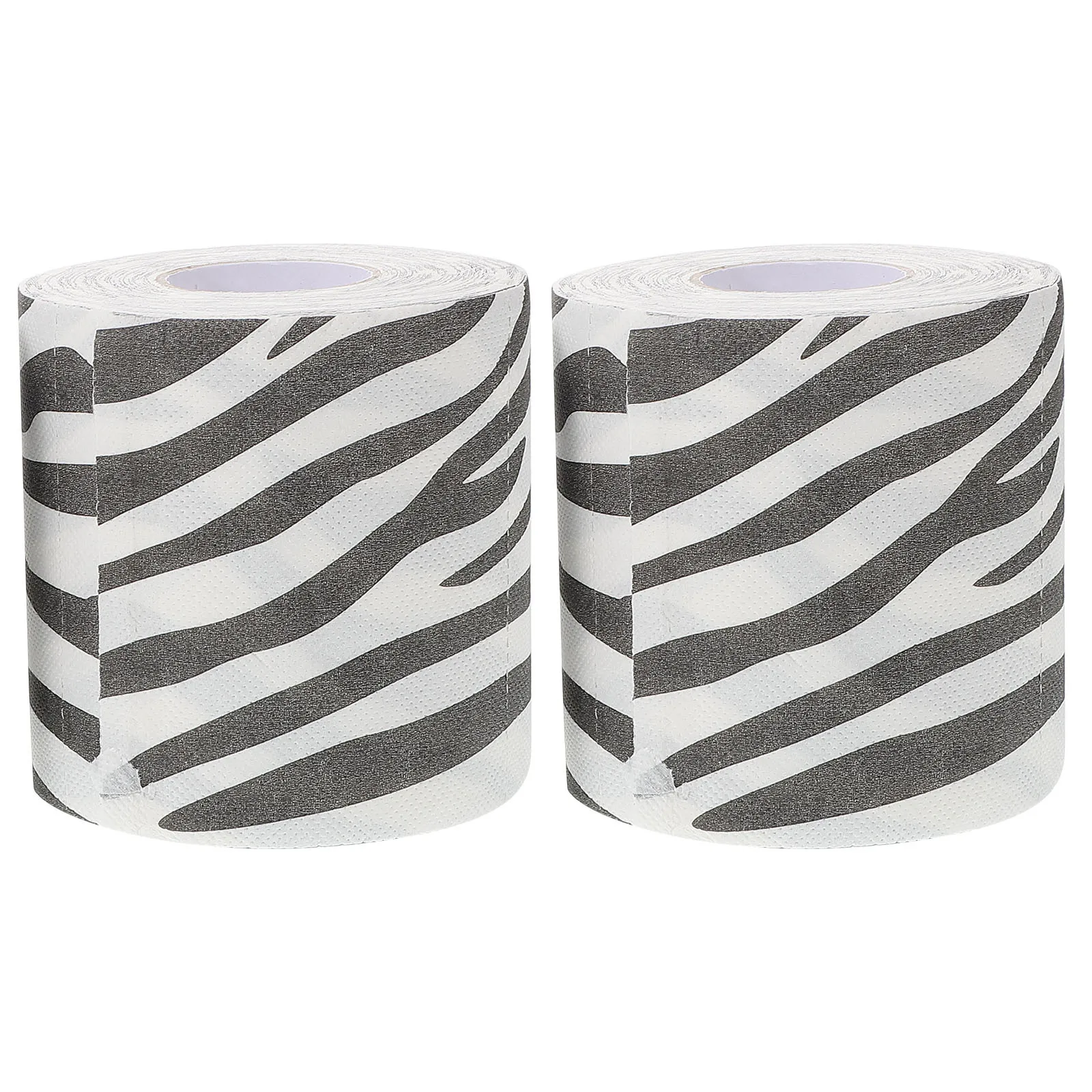 2Pcs Zebra Print Toilet Paper Unique 3D Texture Bathroom Tissue Animal Design Soft Durable Everyday Use Zebra Cake