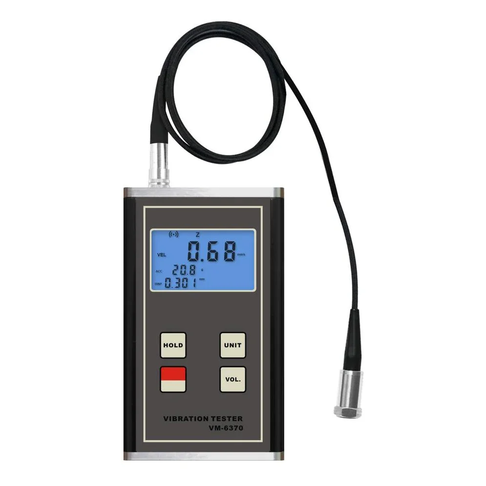 LANDTEK VM-6370 Professional  Vibration Meter Used for Measuring Periodic Motion Contact Tachometer and Photo Tachometer.