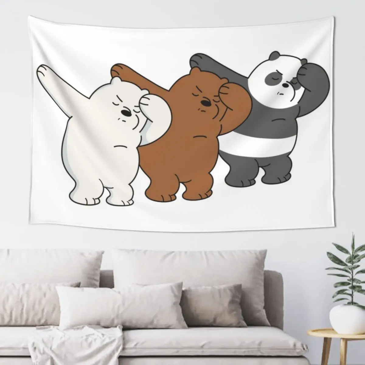 

We Bare Bears Tapestry Wallpaper Bedroom Decoration Wall Room Aesthetic Decor Nordic Home Decor Tapestry