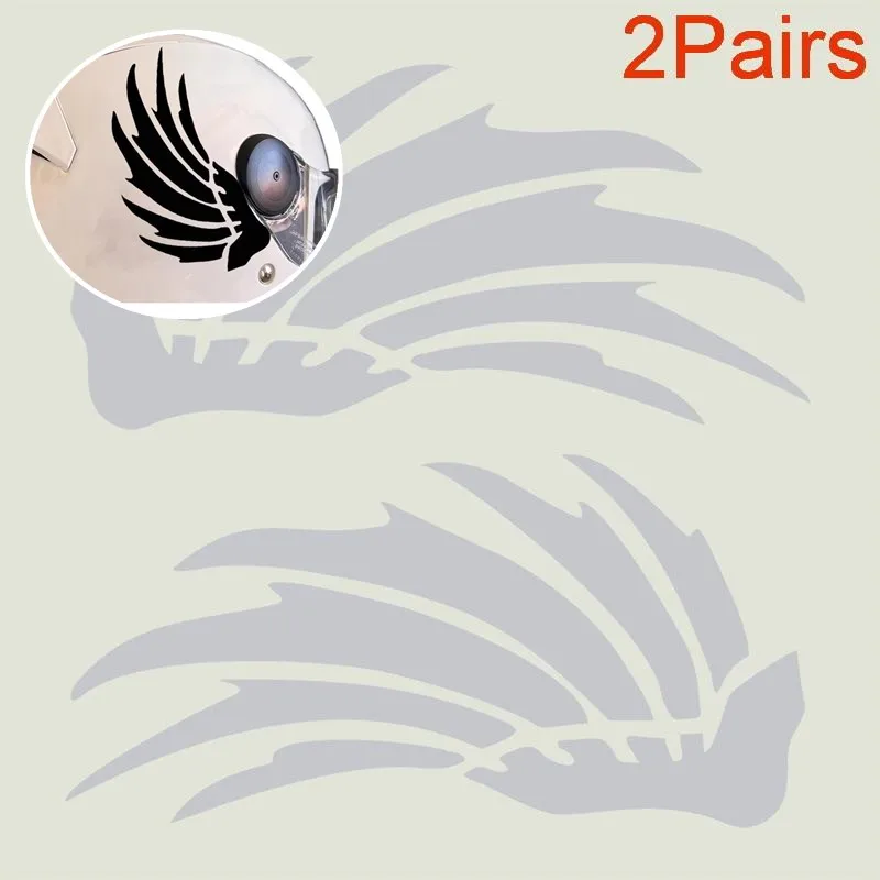 

Scooter Modification DIY Waterproof Stickers, 2 Pairs Reflective Wings Vinyl Decals for Motorcycle Helmet Fuel Tank.