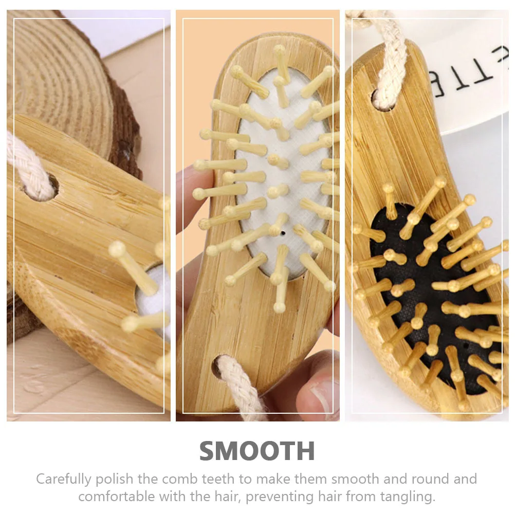 

2 шт. расческа с подушкой безопасности, деревянные расчески для распутывания, изысканное мастерство, нескользящая ручка, дизайн для удобного ухода за волосами