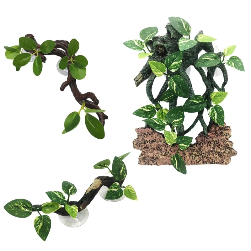 

Reptiles Corner Tree-Decoration Long-Vine Habitat Decors for Chameleons Climbing Dropship