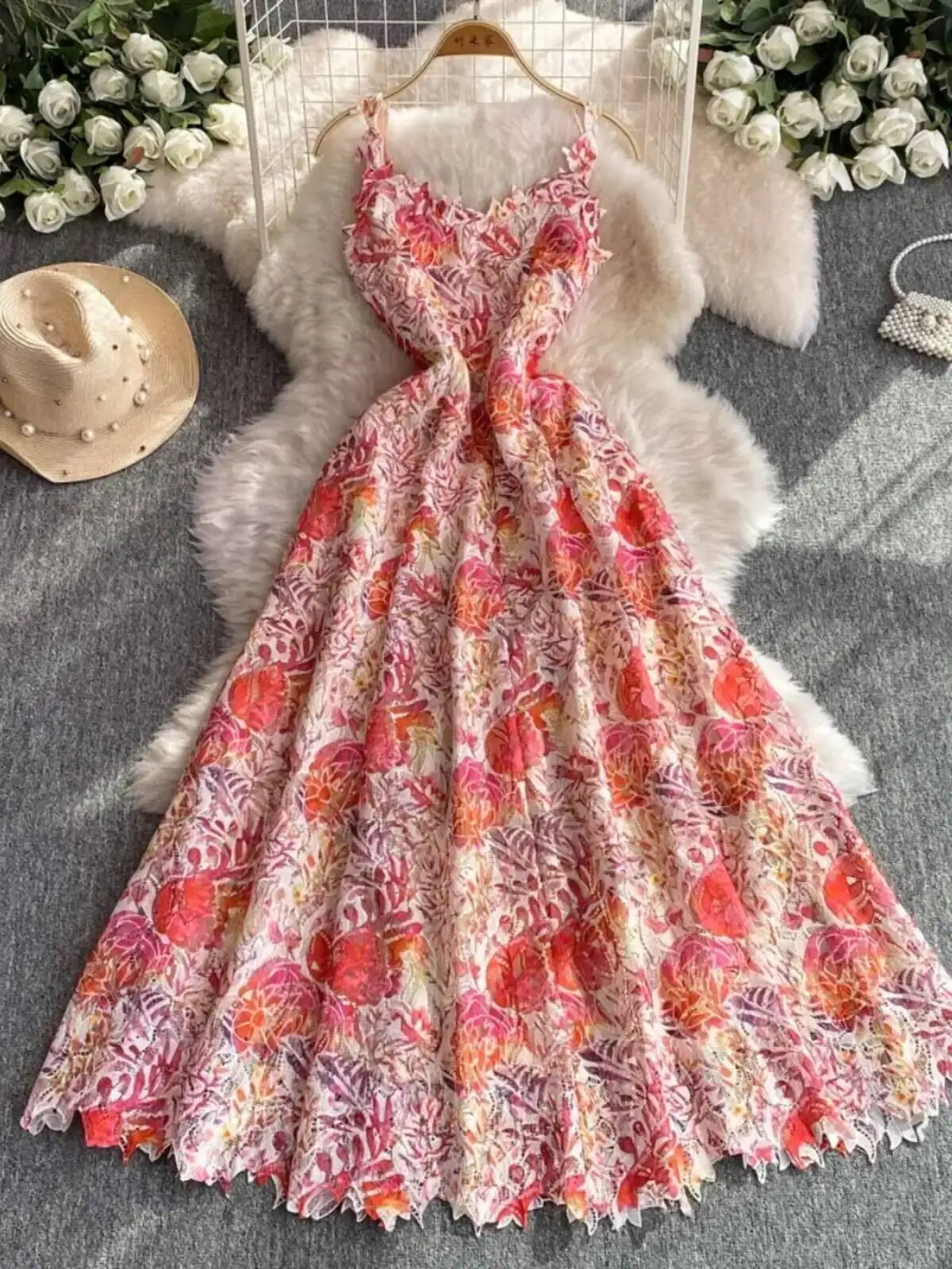 

Качественный летний сарафан, праздничное цветочное кружевное вечернее платье с вышивкой для выпускного вечера, женское сексуальное длинное свадебное платье трапециевидной формы с открытой спиной, вечерние