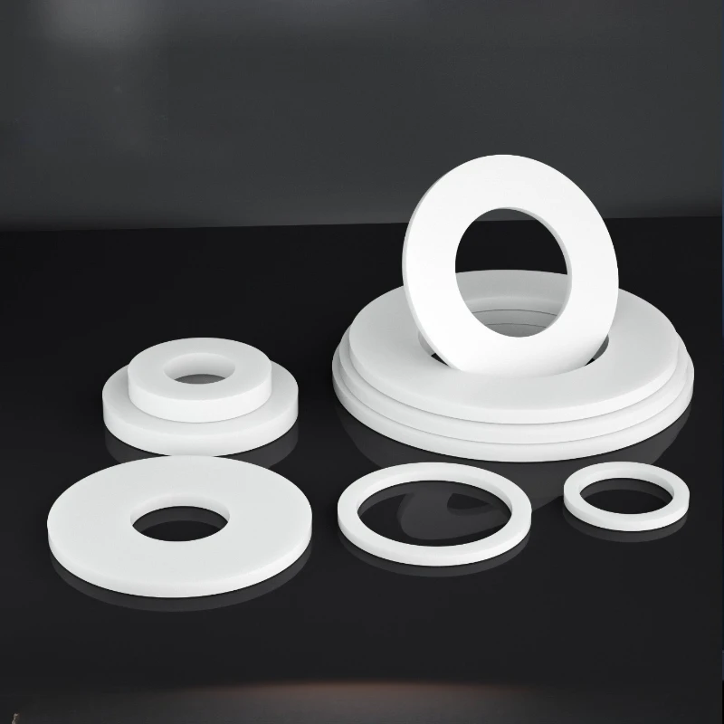 PTFE Gasket Flat Washer Thickness 2~3mm ID 6mm~530mm Resistant to High & Low Temperature Corrosion Anti-aging For Flange