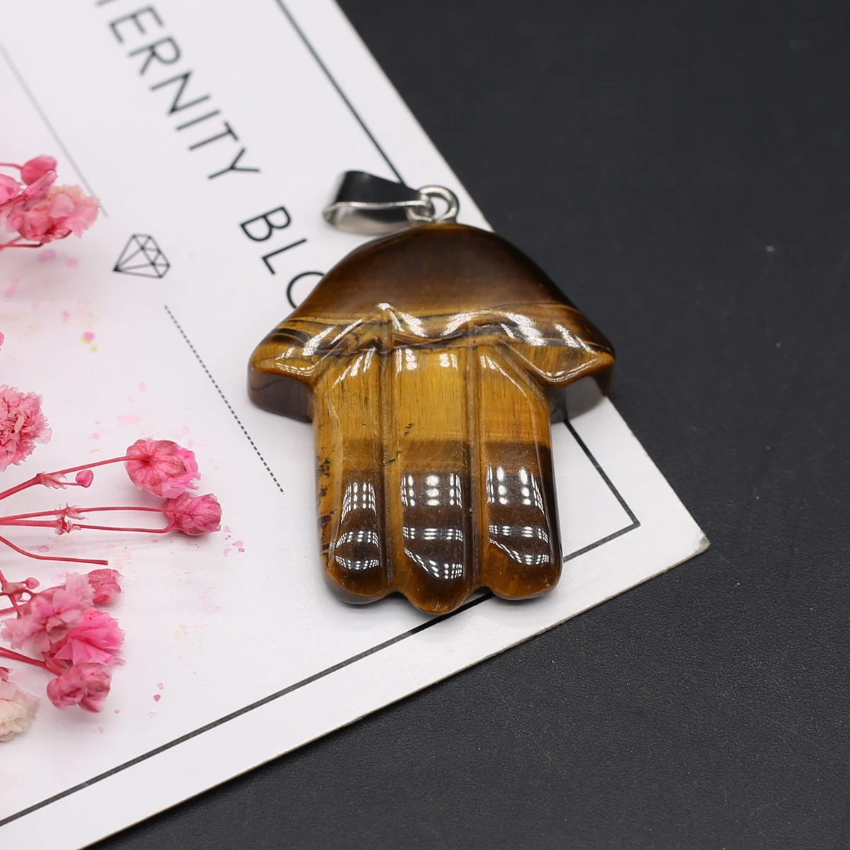 Подвески из натурального агата, кулон с тигровым глазом, камень, прозрачный кварцевый кулон, дух для женщин, изготовление ожерелья своими руками, аксессуары 32x43 мм