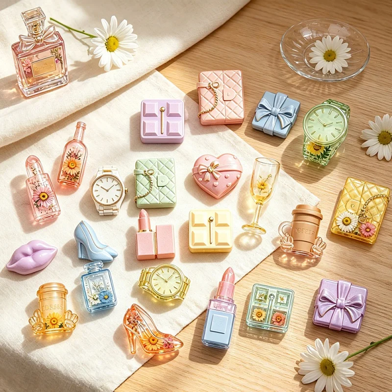 Lipstick Perfume Bottle Keychain Pendant Silicone Resin Mold DIY Handmade Chocolate Candy Baking Molds Festival Gifts Making