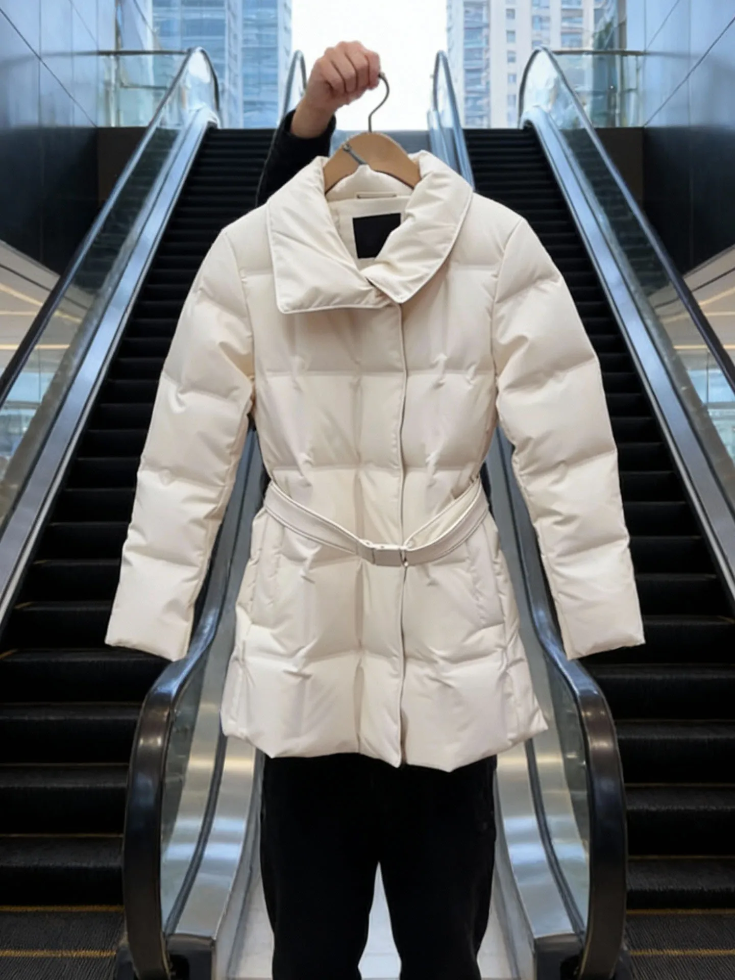 

Unique White Waist-Cinching down Jaet Women's 2025 Winter New Mid-Length Thi Warm Slimming Versatile Outerwear