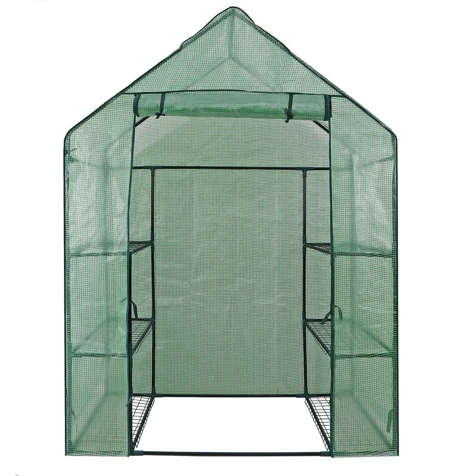 6 Shelves Walk-in Greenhouse Garden House Plants Flowers Green Plant Insulation