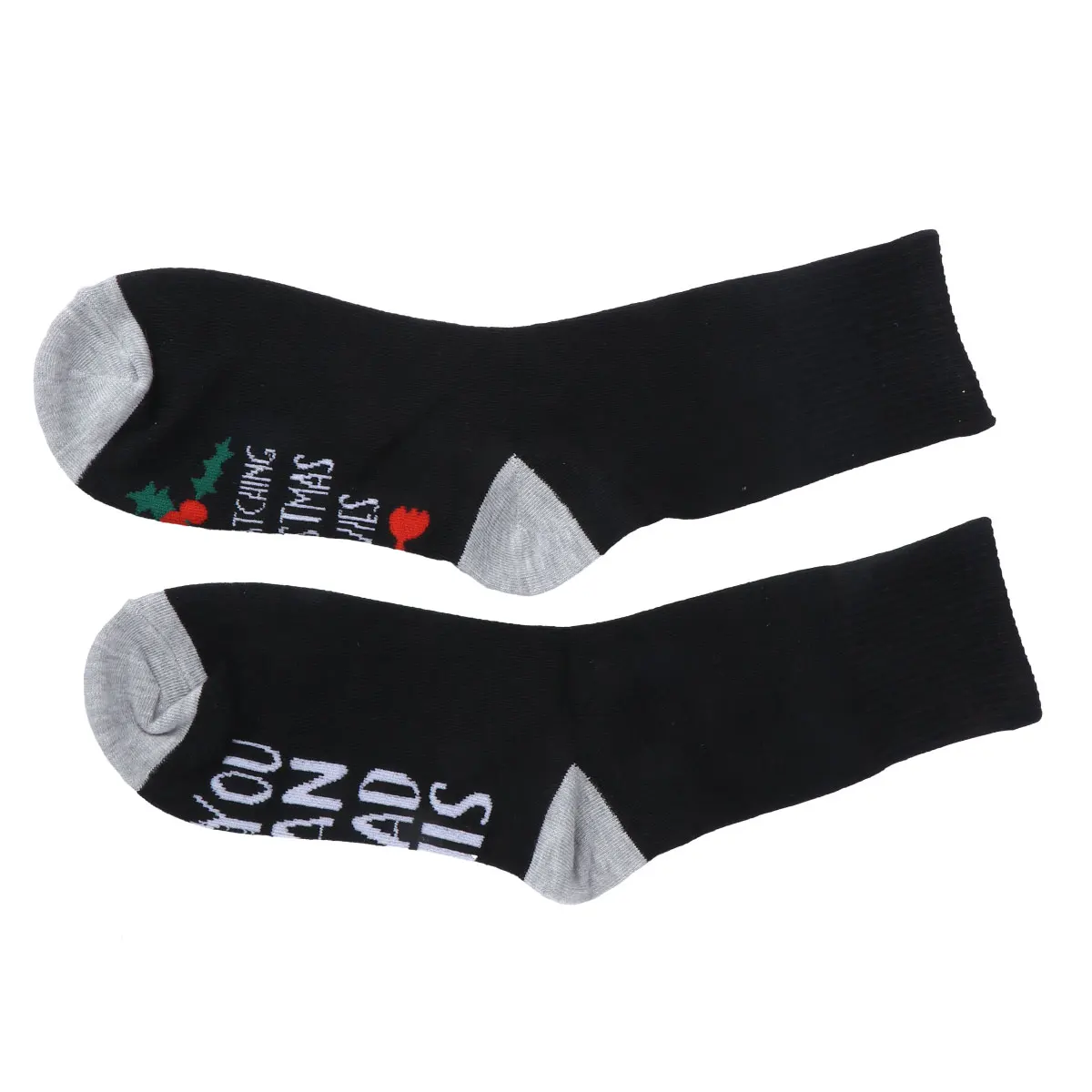 

1 Pair Christmas Socks Creative Letter Cotton Socks Warm Soft Elastic Party Holiday Decoration Stockings Xmas Supplies Daily