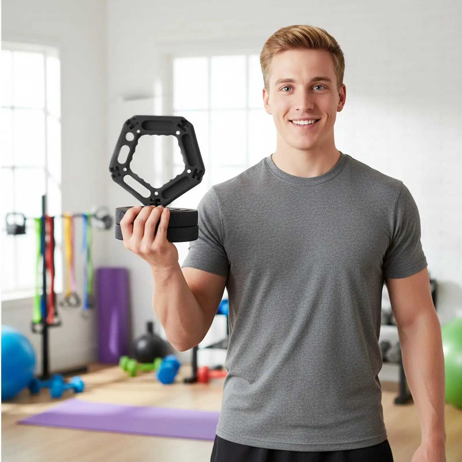 Hand Strengthener Multi-Level Adjustable Dumbbell Attachment Finger Exerciser For Youth Teens Grandma Grandpa Wife Men Women