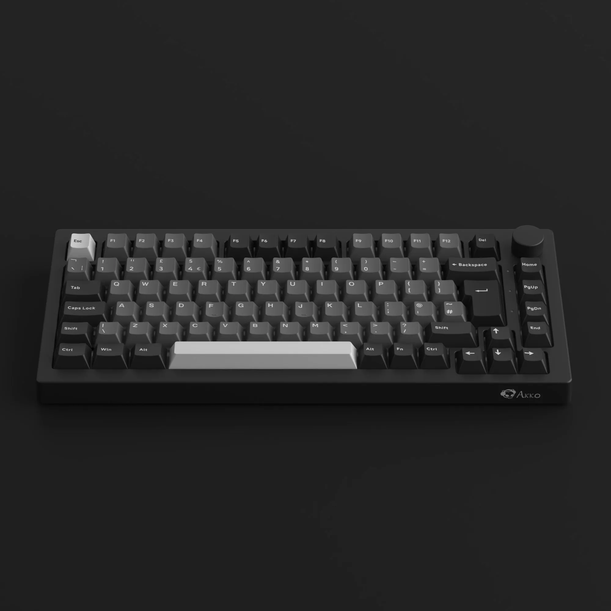 Imagem -03 - Teclado Mecânico para Jogos Akko Hot Swap Multi-modos Preto e Prata 75 Iso de e Reino Unido 2.4ghz Usb Tipo-c bt 5.0 5075b Plus