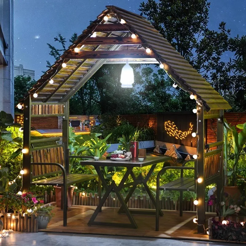 

gazebo outdoor courtyard solid wood pavilion chalet outdoor assembly