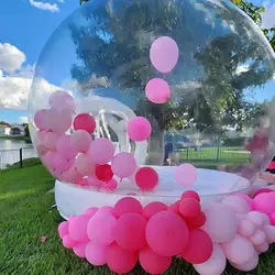 10FT Inflatable Air Soft Bubble Bounce House. Kids Balloon House Jumping Castle with Blower for Outdoor Camping