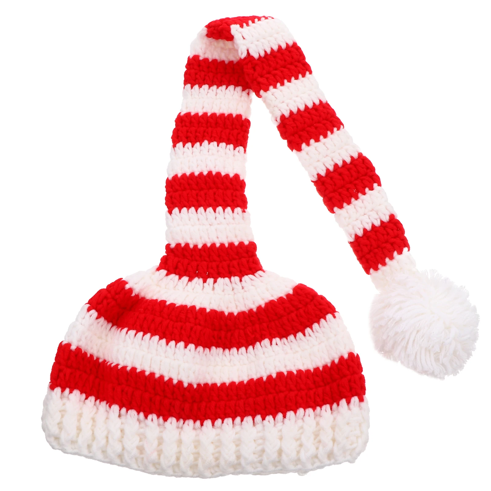 

1Pcs Baby Xmas Long Tail Hat Premium Soft Material Infant Photography Prop Newborn Photo Outfit Baby Photo Prop