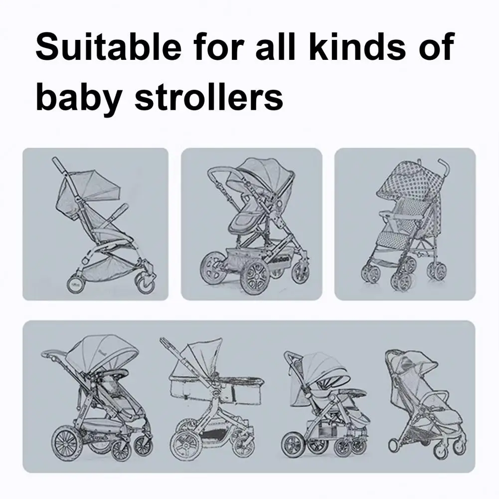Baby Stroller Mosquito Net Breathable Lightweight Stroller Mosquito Net with Elastic Band for Universal Protection for Baby