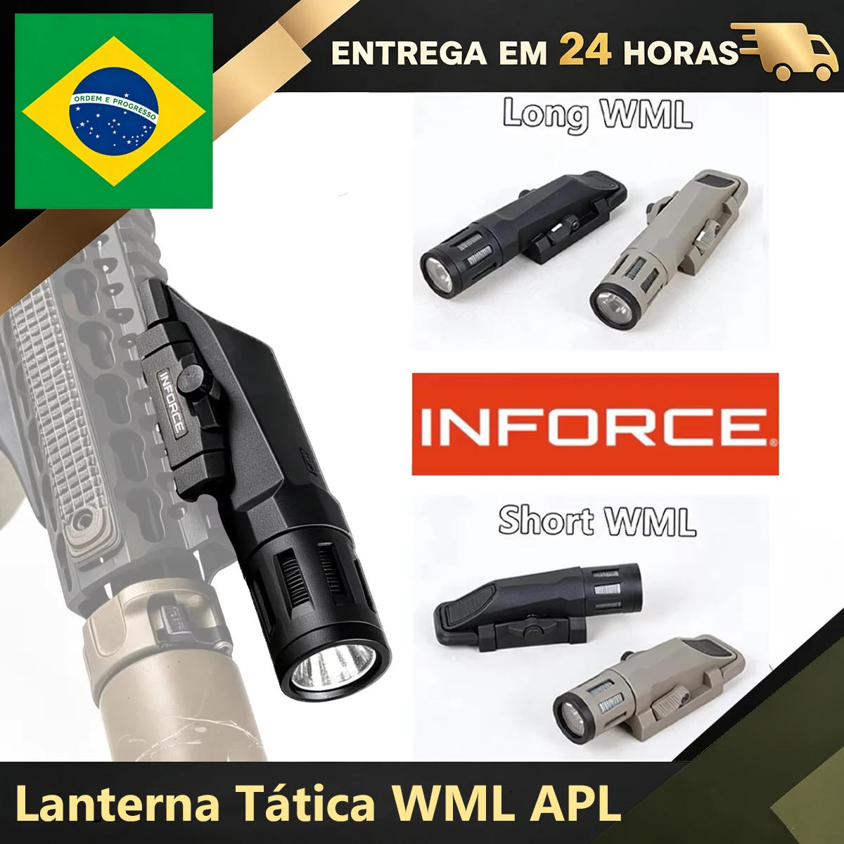inforce-wml-ledストロボライト-ロングショート-ナイロン製-モメンタリーコンスタント-apl-g19エアソフトタクティカルハンティングフラッシュライト-ar15-20mmレール用
