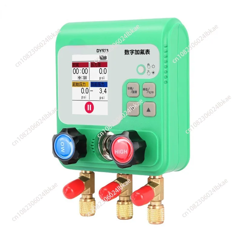 Car Air Conditioning Fluorination Vacuumatic Pressure Gauge Dy523 Liquid Charge Fluoride Refrigeration Refrigerant Gauge