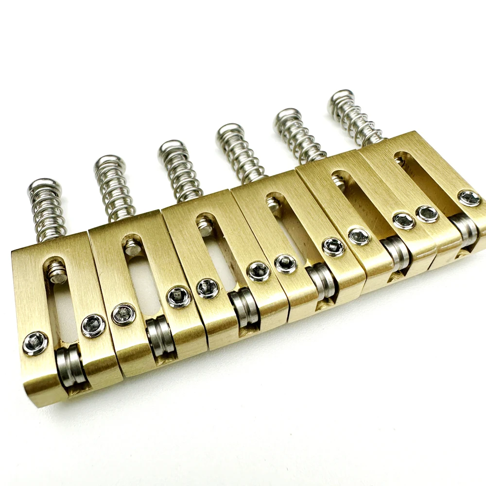 【Made in Japan】 10.5MM Brass Saddle With Stainless Steel Roller Electric Guitar Tremolo Bridge Saddles For ST TL Style Guitar